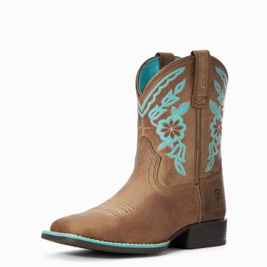 Kids' Ariat Cattle Cate Western Boots Brown | AQPT-57893