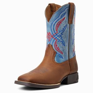 Kids' Ariat Double Kicker Western Boots Brown | FLPO-10785