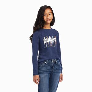 Kids' Ariat Fan Club Polo Shirts Navy | VICM-08926