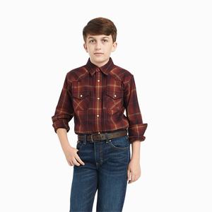 Kids' Ariat Hiller Retro Fit Shirts Multicolor | YWEU-98732