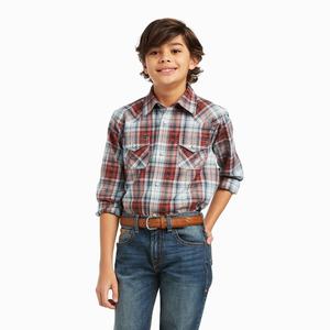 Kids' Ariat Hugh Retro Fit Shirts Multicolor | HJKZ-37504