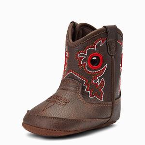 Kids' Ariat Infant Lil' Stompers Rough Stock Western Boots Brown | UJHK-39746