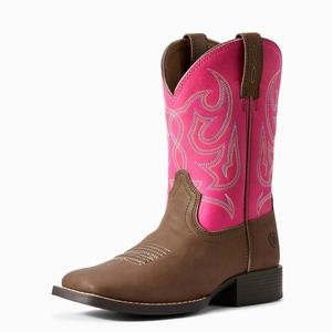 Kids' Ariat Jr Champ Western Boots Brown | YIMD-90154