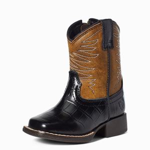 Kids' Ariat LIL' STOMPERS FIRECATCHER Western Boots Brown | LMDS-15073