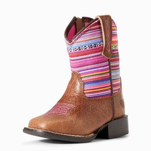 Kids' Ariat Lil' Stompers Aurora Western Boots Brown | UOGX-91326