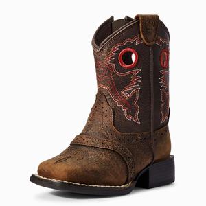 Kids' Ariat Lil' Stompers Beaumont Western Boots Brown | HUWK-16834