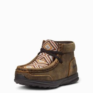 Kids' Ariat Lil' Stompers Jamie Spitfire Western Boots Brown | SRNC-23659