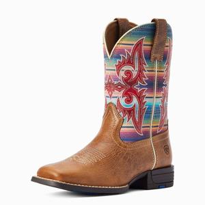 Kids' Ariat Lonestar Western Boots Brown | QRKE-28754