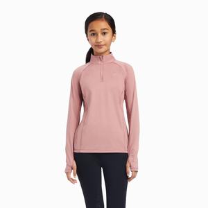 Kids' Ariat Lowell 2.0 1/4 Zip Polo Shirts Rose | MOEW-07384