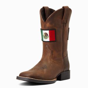 Kids' Ariat Orgullo Mexicano II Western Boots Brown | AVPG-05416