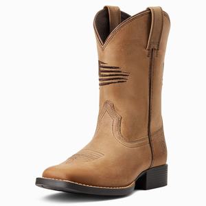 Kids' Ariat Patriot II Western Boots Brown | IOSN-96407