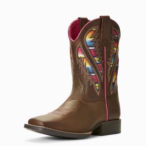 Kids' Ariat Quickdraw VentTEK Western Boots Brown | IUSH-87931