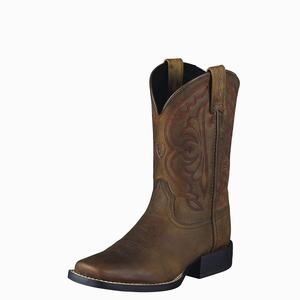 Kids' Ariat Quickdraw Western Boots Brown | JHIN-50391