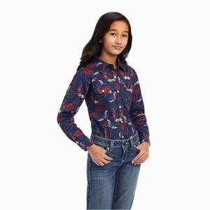 Kids' Ariat REAL Rose Shirts Rose | YBFG-21465