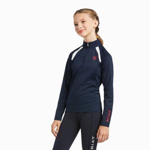 Kids' Ariat Sunstopper 2.0 Team 1/4 Zip Polo Shirts Multicolor | XQTK-56217