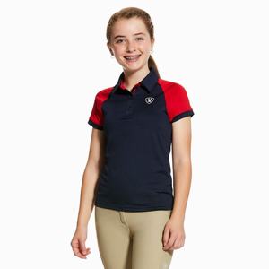 Kids' Ariat Team 3.0 Polo Shirts Navy | ZLUP-52380