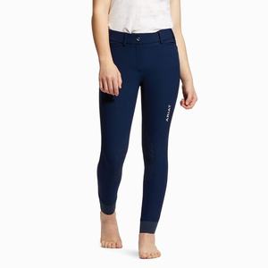 Kids' Ariat Tri Factor Grip Riding Pants Navy | VYKX-17965