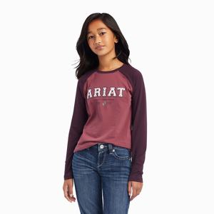 Kids' Ariat Varsity Polo Shirts Rose | DSPF-64732