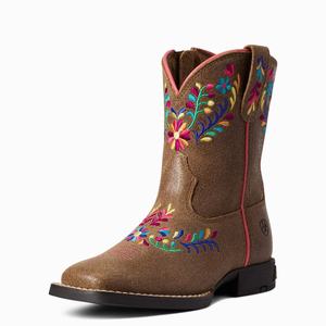 Kids' Ariat Wild Flower Western Boots Brown | MJAY-72345