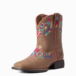 Kids' Ariat Youth Wild Flower Western Boots Brown | WPFT-52431