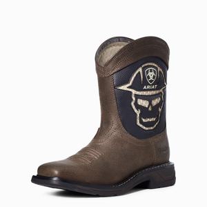 Kids' Ariat Youth WorkHog XT VentTEK Bold Western Boots Coffee | BAWL-40817