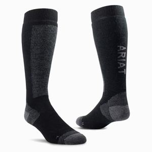 Men's Ariat AriatTEK Merino Socks Black / Grey | JDCT-67539