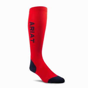 Men's Ariat AriatTEK Performance Socks Red | AZIF-23017