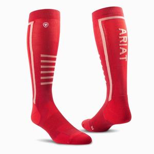 Men's Ariat AriatTEK Slimline Performance Socks Red | YXJM-60852