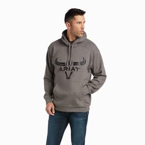 Men's Ariat Basic Hoodie Grey | UEBH-56971