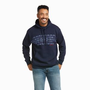 Men's Ariat Basic Hoodie Navy | ZQNY-78413