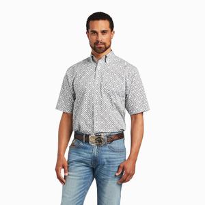 Men's Ariat Baylor Classic Fit Shirts White | GKZC-93176