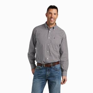 Men's Ariat Beal Classic Fit Shirts White | IFJP-31574