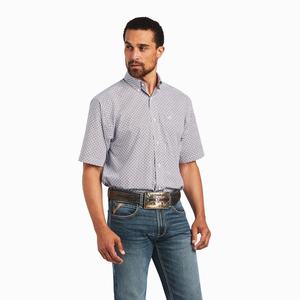 Men's Ariat Brecken Classic Fit Shirts Lavender | BEVW-79640