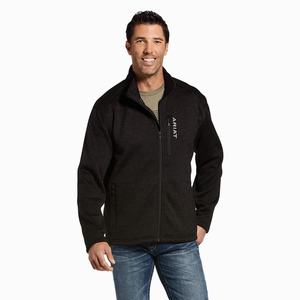 Men's Ariat Caldwell Full Zip Hoodie Grey | POUN-82495