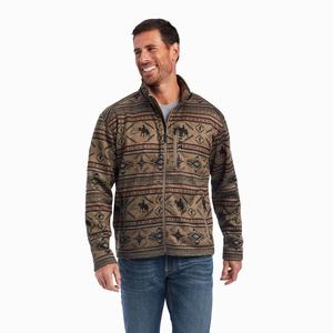 Men's Ariat Caldwell Full Zip Hoodie Multicolor | VLGC-16972