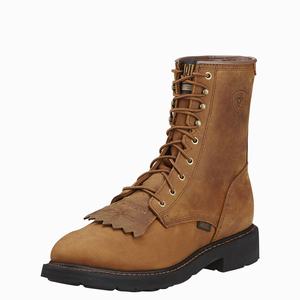 Men's Ariat Cascade 8" Work Boots Brown | MKVJ-05367