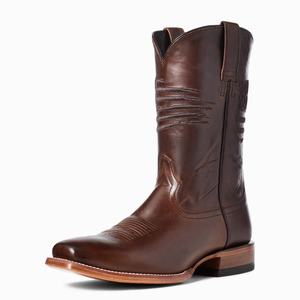 Men's Ariat Circuit Patriot Square Toe Western Boots Brown | ZIYF-25071