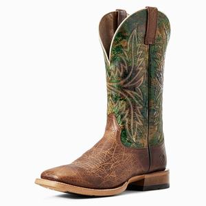 Men's Ariat Cowhand Western Boots Brown | XQPJ-12375