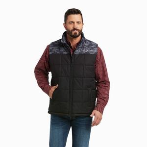 Men's Ariat Crius Insulated Jackets Black / Camo | ZFEV-60981