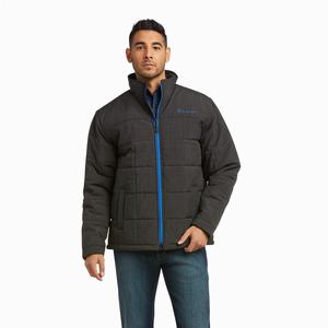 Men's Ariat Crius Insulated Jackets Grey / Deep Blue | KJVU-08413