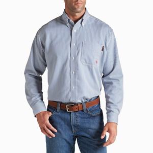 Men's Ariat FR Basic Shirts Blue | VEMA-78204