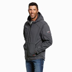 Men's Ariat FR DuraLight Stretch Canvas Jackets Grey | STCY-53897