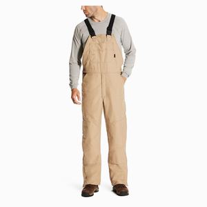 Men's Ariat FR Insulated Overall Pants Khaki | HMNT-92345