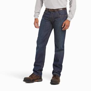 Men's Ariat FR M3 Loose Basic Straight-Fit Jeans Multicolor | OHVX-47528