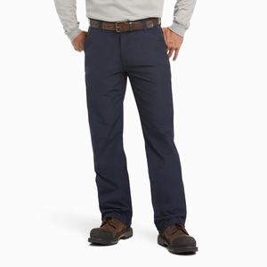 Men's Ariat FR M4 Relaxed DuraLight Ripstop Cut Pants Navy | DKGA-60928