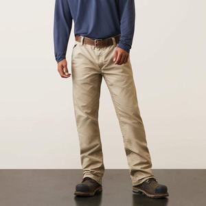 Men's Ariat FR M4 Relaxed Workhorse Cut Pants Khaki | ETGW-60954