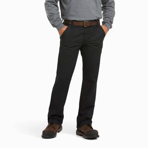 Men's Ariat FR M4 Relaxed Workhorse Cut Pants Black | UDYC-69852