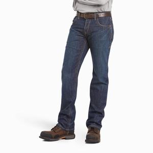 Men's Ariat FR M5 Basic Straight-Fit Jeans Multicolor | BXYQ-19872