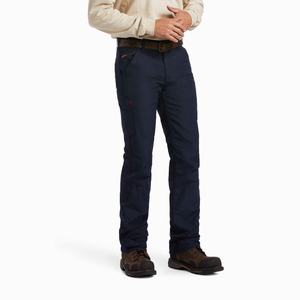 Men's Ariat FR M5 DuraLight Ripstop Pants Navy | YJEC-85391