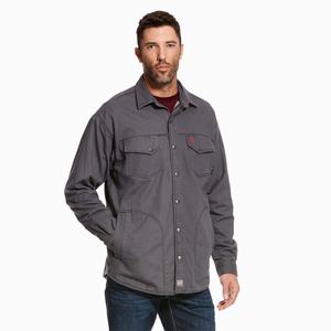 Men's Ariat FR Rig Jackets Grey | JEBD-34510